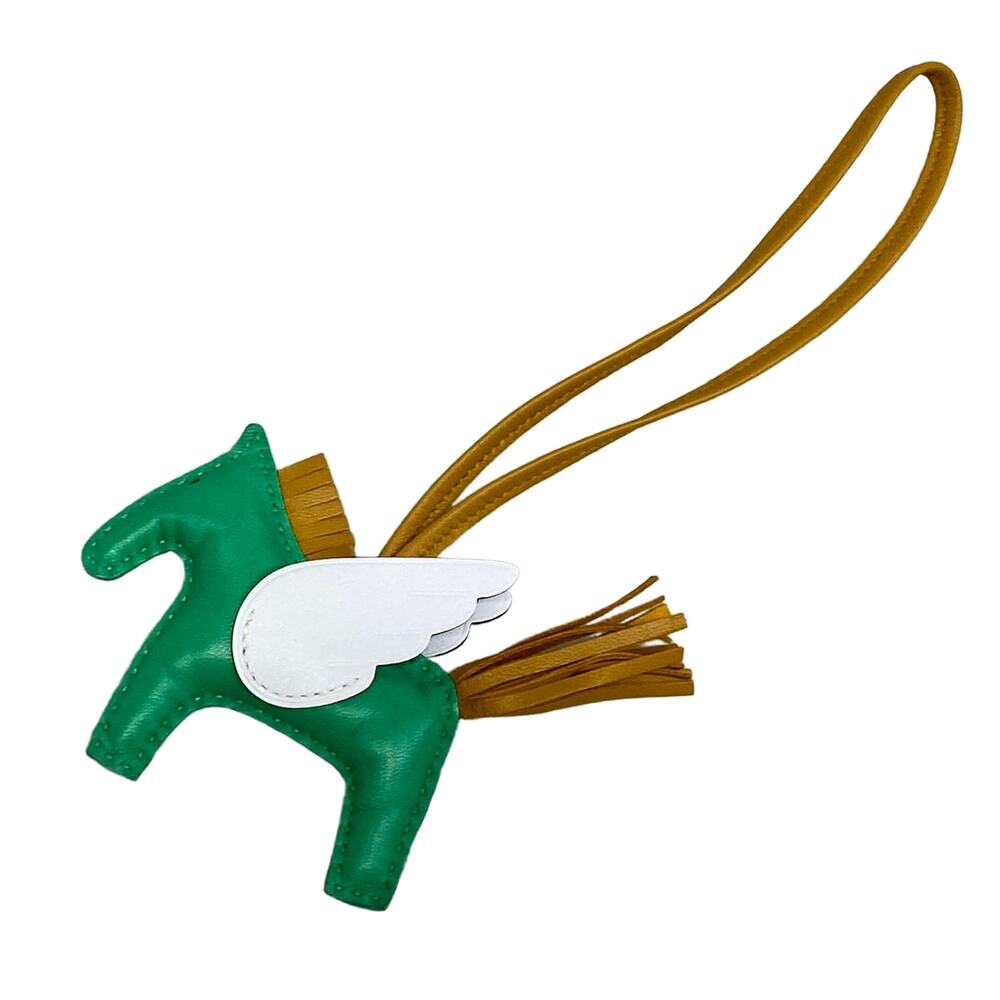 Hermès Rodeo Charm Pegasus PM Bag Charm Mint Sesame Blue brume Agneau Milo Veau